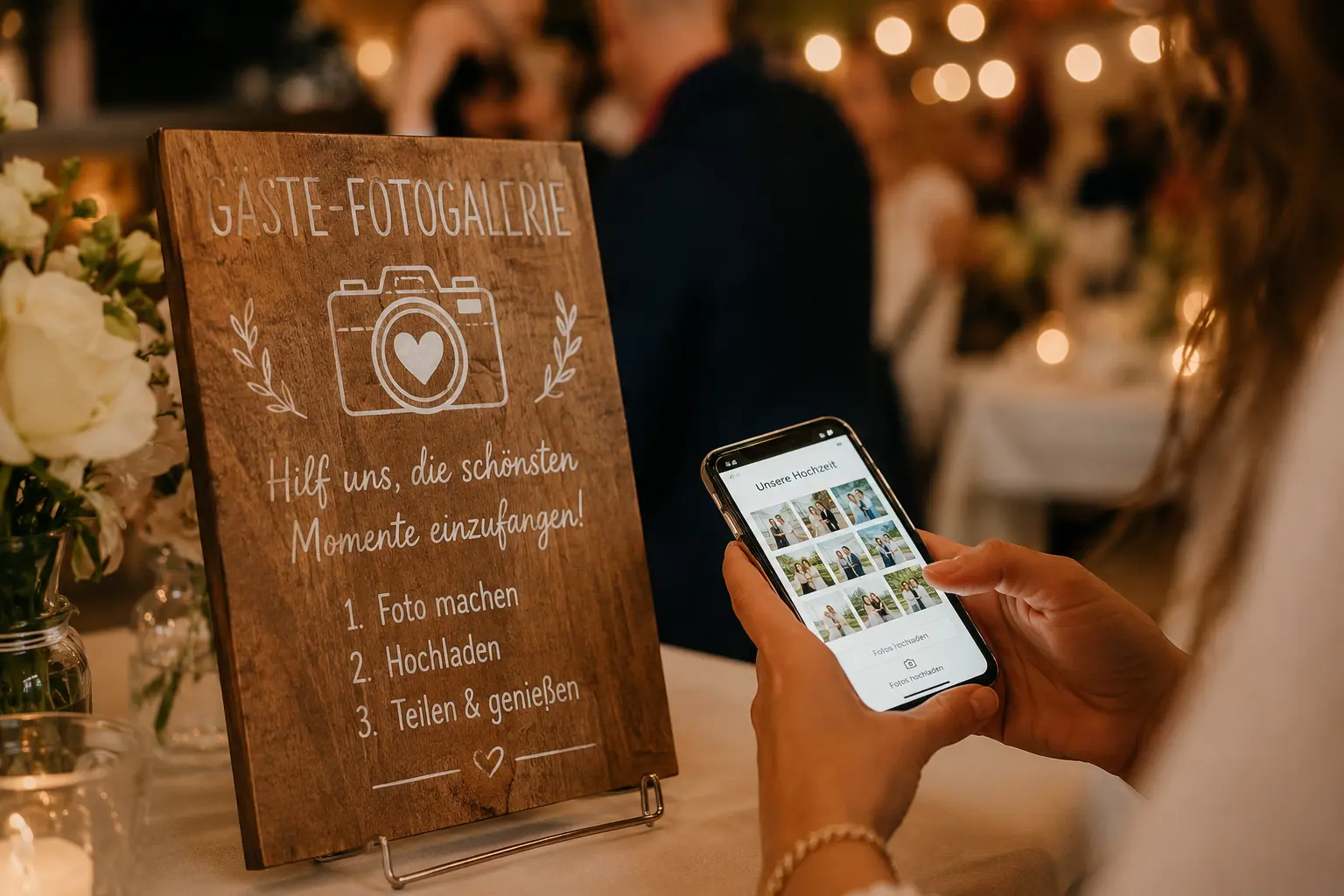 Gäste-Fotogalerie Hochzeit: So gelingt's ohne Chaos