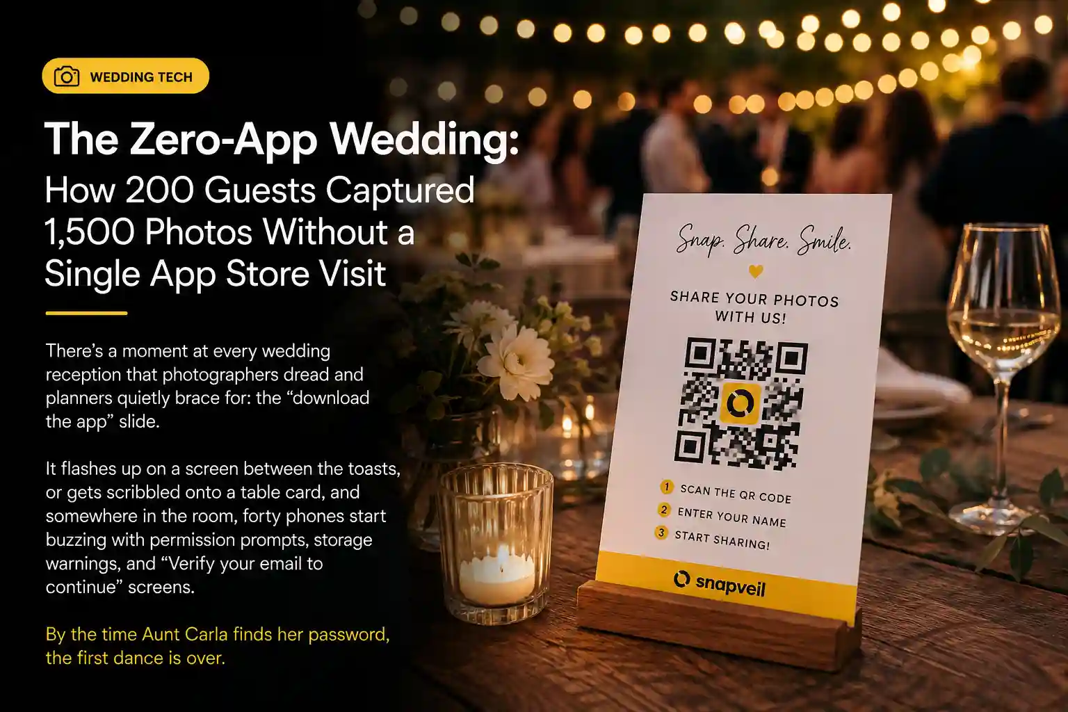 The Zero-App Wedding: How 200 Guests Captured 1,500 Photos Without a Single App Store Visit